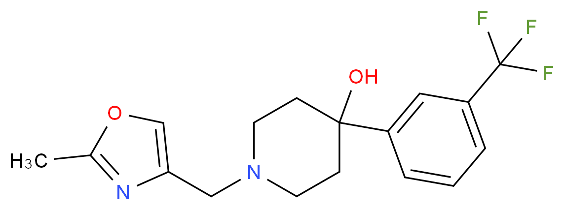 1-[(2-methyl-1,3-oxazol-4-yl)methyl]-4-[3-(trifluoromethyl)phenyl]-4-piperidinol_分子结构_CAS_)
