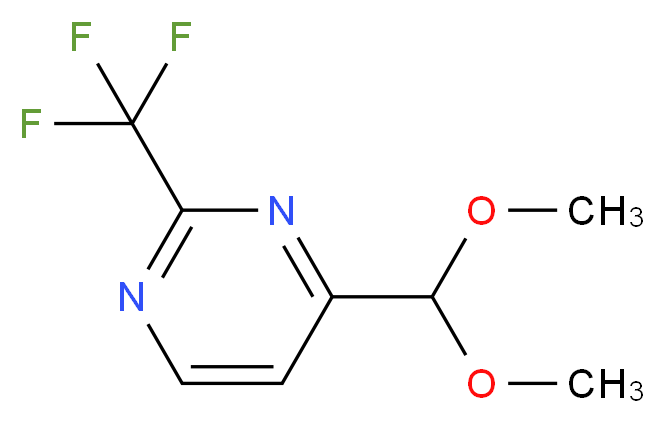 4-二甲氧基甲基-2-(三氟甲基)嘧啶_分子结构_CAS_878760-47-5)