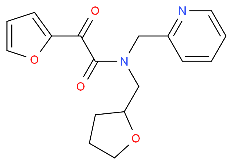 2-(2-furyl)-2-oxo-N-(pyridin-2-ylmethyl)-N-(tetrahydrofuran-2-ylmethyl)acetamide_分子结构_CAS_)