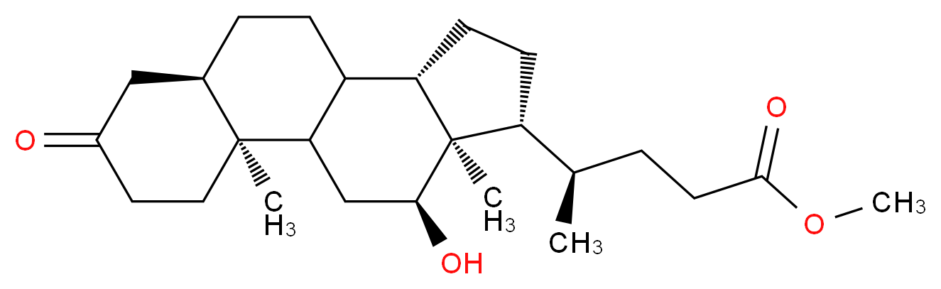 methyl (4R)-4-[(2S,7R,11S,14R,15R,16S)-16-hydroxy-2,15-dimethyl-5-oxotetracyclo[8.7.0.0<sup>2</sup>,<sup>7</sup>.0<sup>1</sup><sup>1</sup>,<sup>1</sup><sup>5</sup>]heptadecan-14-yl]pentanoate_分子结构_CAS_10538-58-6