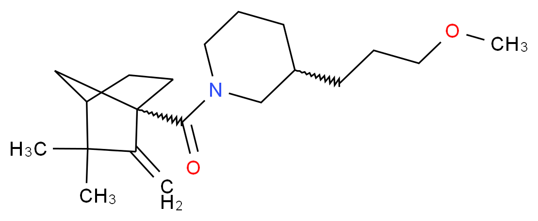 1-[(3,3-dimethyl-2-methylenebicyclo[2.2.1]hept-1-yl)carbonyl]-3-(3-methoxypropyl)piperidine_分子结构_CAS_)