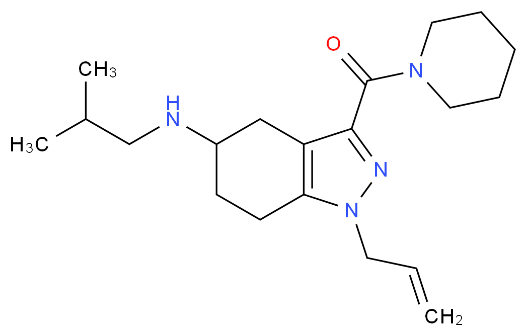 1-allyl-N-isobutyl-3-(1-piperidinylcarbonyl)-4,5,6,7-tetrahydro-1H-indazol-5-amine_分子结构_CAS_)
