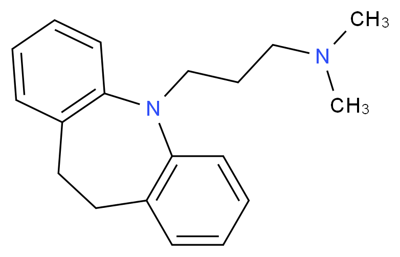 (3-{2-azatricyclo[9.4.0.0^{3,8}]pentadeca-1(11),3(8),4,6,12,14-hexaen-2-yl}propyl)dimethylamine_分子结构_CAS_50-49-7