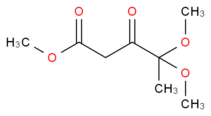 methyl 4,4-dimethoxy-3-oxopentanoate_分子结构_CAS_62759-83-5