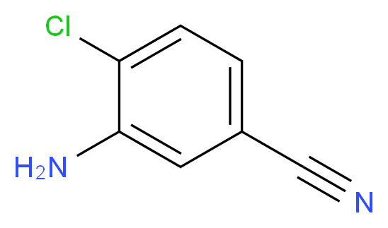 3-Amino-4-chlorobenzonitrile_分子结构_CAS_53312-79-1)