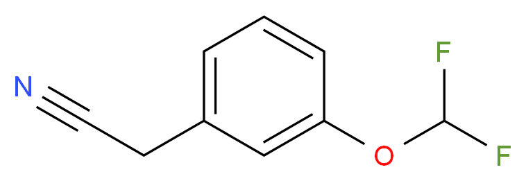 2-[3-(difluoromethoxy)phenyl]acetonitrile_分子结构_CAS_41429-18-9