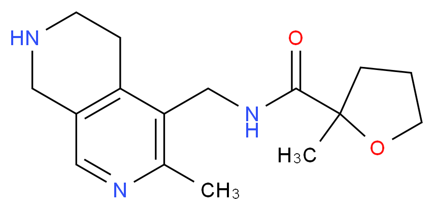 2-methyl-N-[(3-methyl-5,6,7,8-tetrahydro-2,7-naphthyridin-4-yl)methyl]tetrahydro-2-furancarboxamide_分子结构_CAS_)