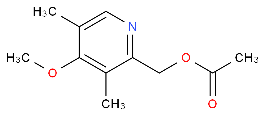 2-(乙酰氧基甲基)-4-甲氧基-3,5-二甲基吡啶_分子结构_CAS_91219-90-8)