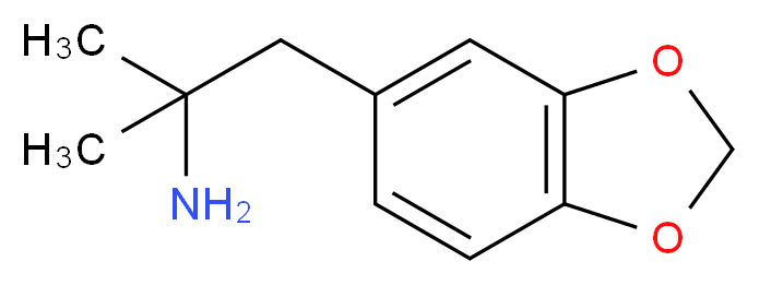 1-(2H-1,3-benzodioxol-5-yl)-2-methylpropan-2-amine_分子结构_CAS_39235-63-7