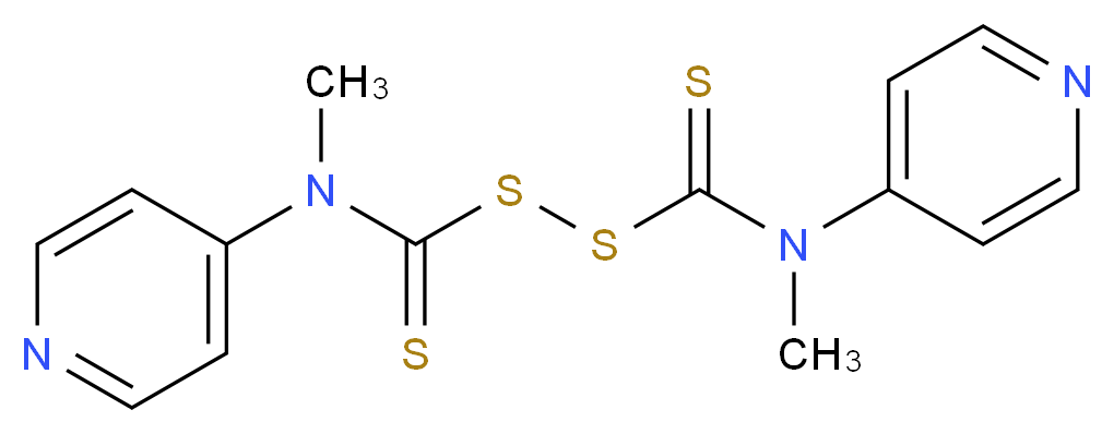 N-methyl-N-(pyridin-4-yl){[methyl(pyridin-4-yl)carbamothioyl]disulfanyl}carbothioamide_分子结构_CAS_1158958-94-1