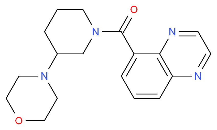 5-{[3-(4-morpholinyl)-1-piperidinyl]carbonyl}quinoxaline_分子结构_CAS_)
