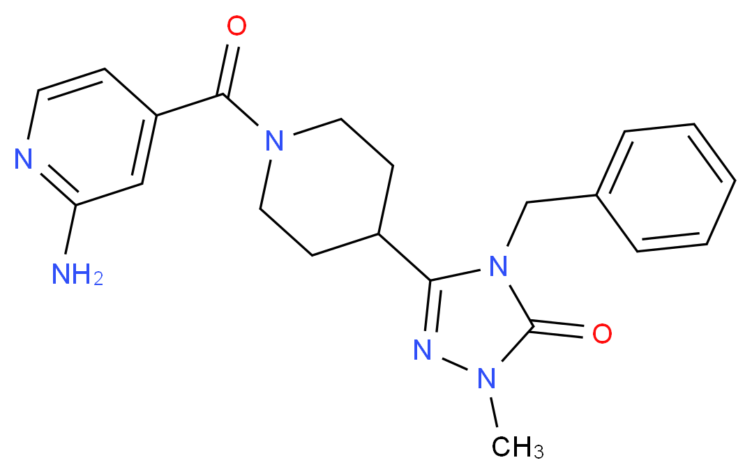 5-[1-(2-aminoisonicotinoyl)piperidin-4-yl]-4-benzyl-2-methyl-2,4-dihydro-3H-1,2,4-triazol-3-one_分子结构_CAS_)