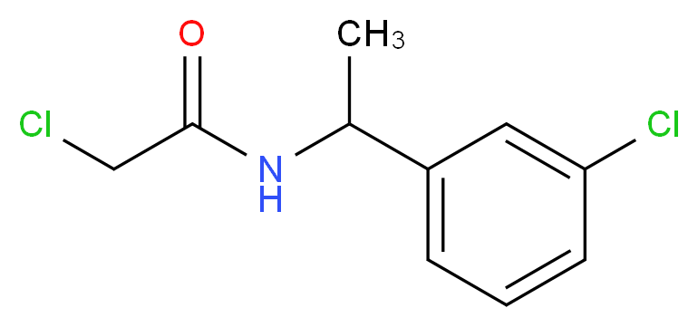 2-chloro-N-[1-(3-chlorophenyl)ethyl]acetamide_分子结构_CAS_40023-11-8