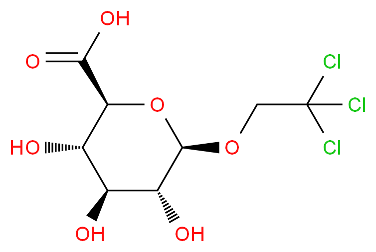 (2S,3S,4S,5R,6R)-3,4,5-trihydroxy-6-(2,2,2-trichloroethoxy)oxane-2-carboxylic acid_分子结构_CAS_97-25-6