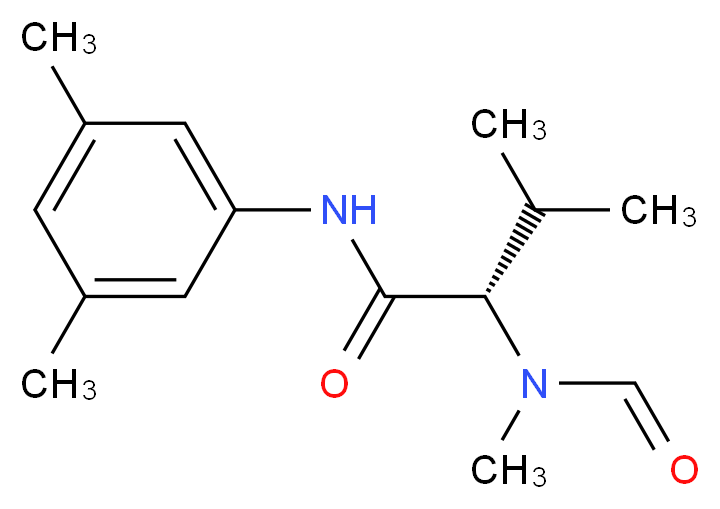 (S)-N-(3,5-二甲基苯基)-3-甲基-2-(N-甲酰基-N-甲氨基)丁酰胺_分子结构_CAS_731797-86-7)