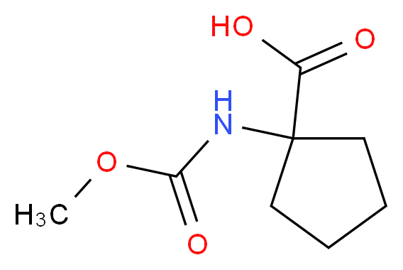 1-[(methoxycarbonyl)amino]cyclopentane-1-carboxylic acid_分子结构_CAS_)