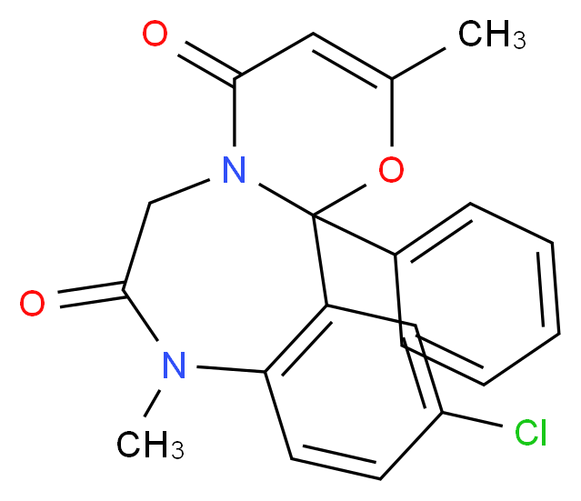 14-chloro-4,10-dimethyl-2-phenyl-3-oxa-7,10-diazatricyclo[9.4.0.0<sup>2</sup>,<sup>7</sup>]pentadeca-1(11),4,12,14-tetraene-6,9-dione_分子结构_CAS_27223-35-4