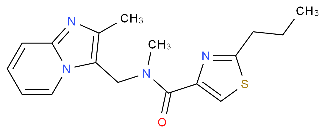 N-methyl-N-[(2-methylimidazo[1,2-a]pyridin-3-yl)methyl]-2-propyl-1,3-thiazole-4-carboxamide_分子结构_CAS_)
