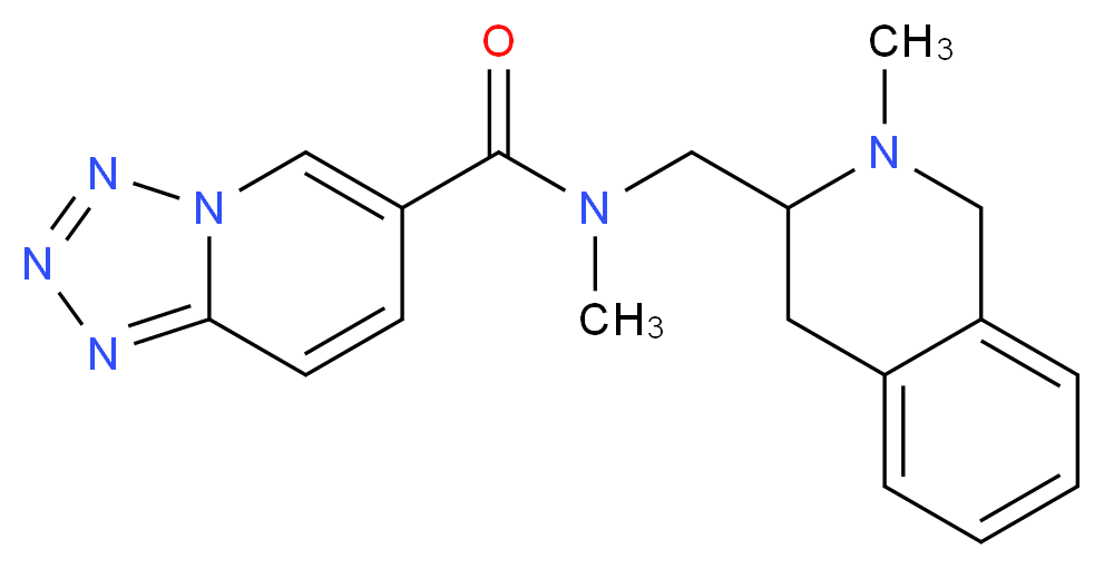 N-methyl-N-[(2-methyl-1,2,3,4-tetrahydro-3-isoquinolinyl)methyl]tetrazolo[1,5-a]pyridine-6-carboxamide_分子结构_CAS_)