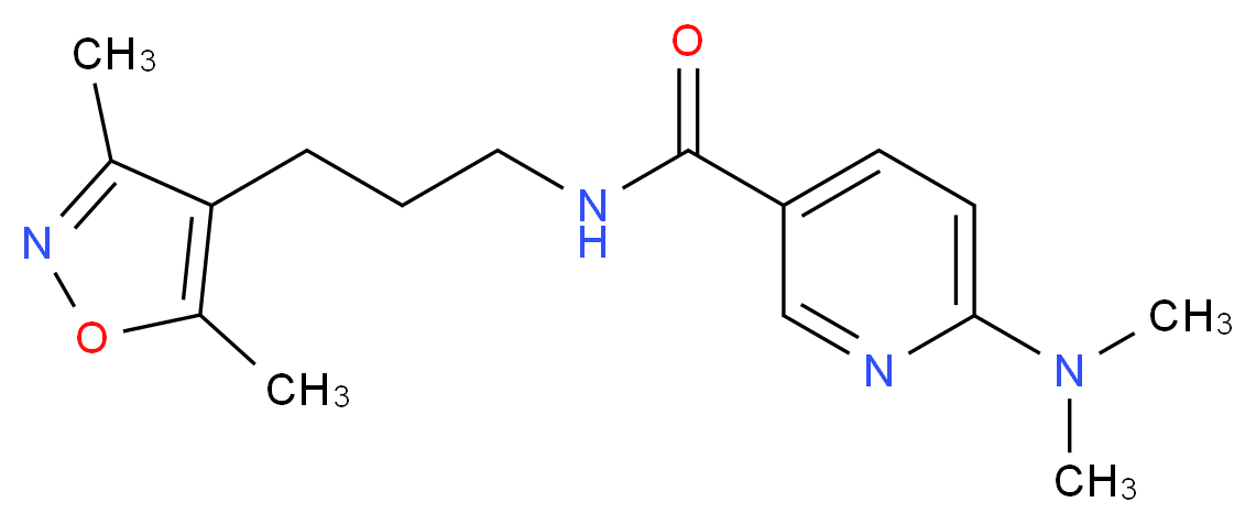 6-(dimethylamino)-N-[3-(3,5-dimethyl-4-isoxazolyl)propyl]nicotinamide_分子结构_CAS_)
