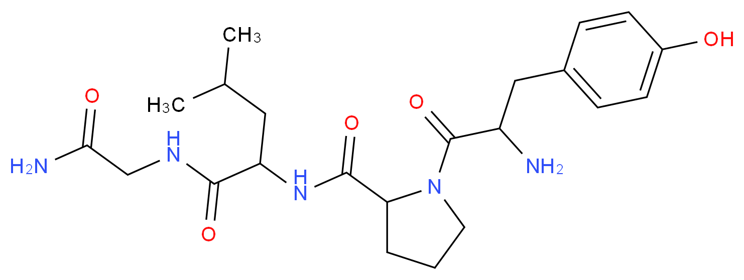 2-({1-[2-amino-3-(4-hydroxyphenyl)propanoyl]pyrrolidin-2-yl}formamido)-N-(carbamoylmethyl)-4-methylpentanamide_分子结构_CAS_77133-61-0
