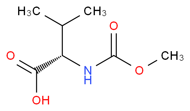 (S)-2-((Methoxycarbonyl)amino)-3-methylbutanoic acid_分子结构_CAS_74761-42-5)