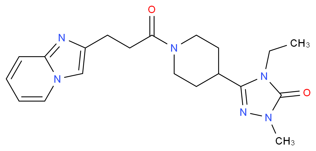 4-ethyl-5-[1-(3-imidazo[1,2-a]pyridin-2-ylpropanoyl)piperidin-4-yl]-2-methyl-2,4-dihydro-3H-1,2,4-triazol-3-one_分子结构_CAS_)