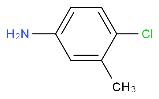 4-chloro-3-methylaniline_分子结构_CAS_7149-75-9