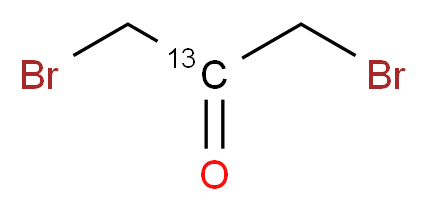 1,3-dibromo(2-<sup>1</sup><sup>3</sup>C)propan-2-one_分子结构_CAS_1190006-20-2