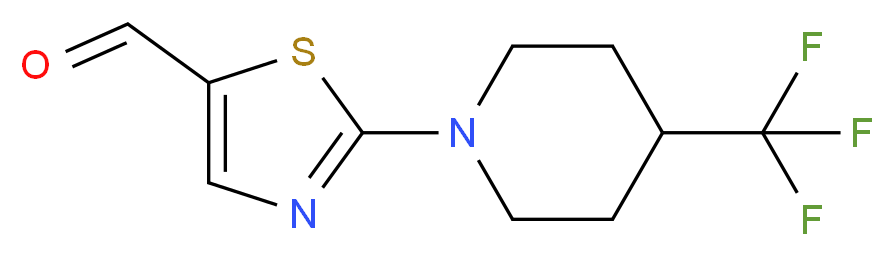 2-[4-(Trifluoromethyl)piperidino]-1,3-thiazole-5-carbaldehyde_分子结构_CAS_)