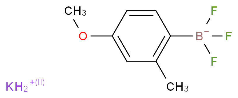 potassium trifluoro(4-methoxy-2-methylphenyl)boranuide_分子结构_CAS_850623-69-7