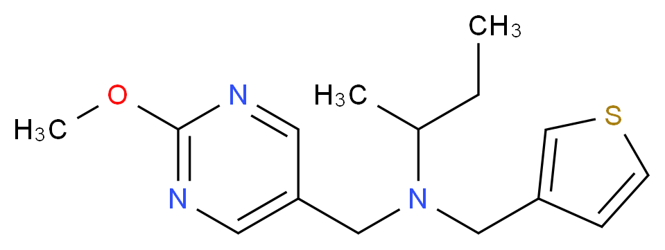 N-[(2-methoxypyrimidin-5-yl)methyl]-N-(3-thienylmethyl)butan-2-amine_分子结构_CAS_)