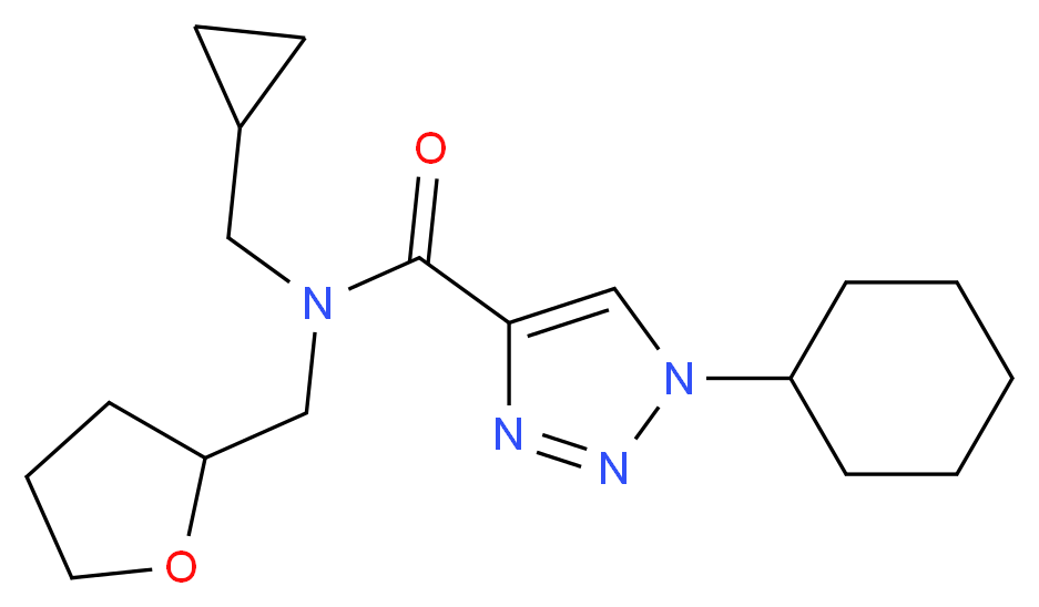 1-cyclohexyl-N-(cyclopropylmethyl)-N-(tetrahydro-2-furanylmethyl)-1H-1,2,3-triazole-4-carboxamide_分子结构_CAS_)