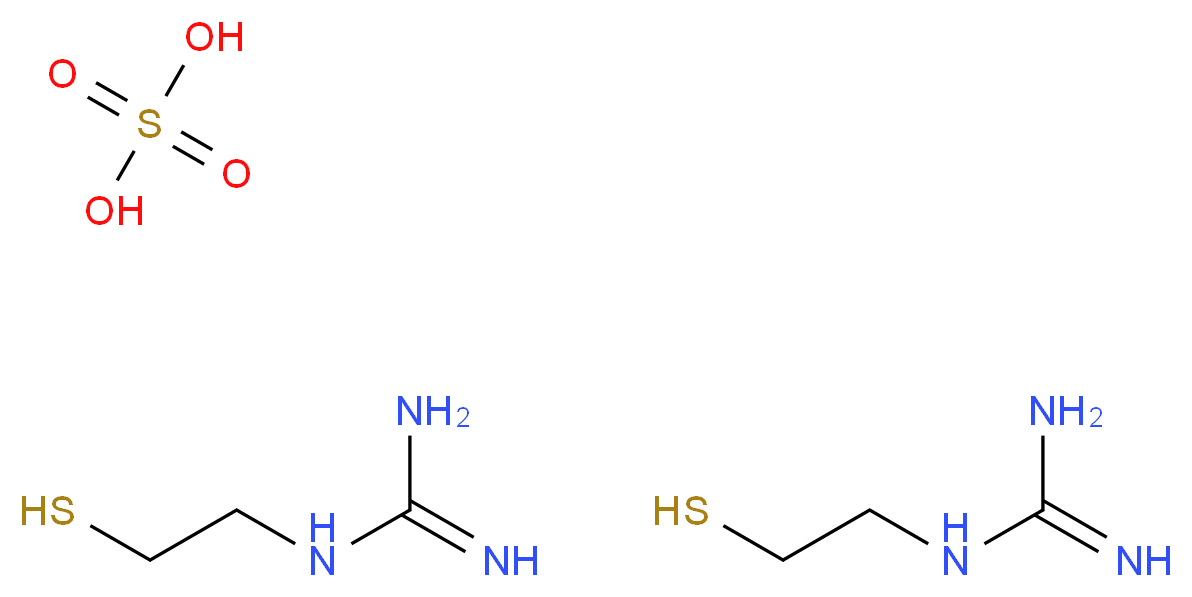 bis(1-(2-sulfanylethyl)guanidine); sulfuric acid_分子结构_CAS_3979-00-8