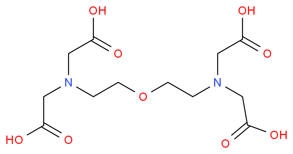 2-[(2-{2-[bis(carboxymethyl)amino]ethoxy}ethyl)(carboxymethyl)amino]acetic acid_分子结构_CAS_923-73-9