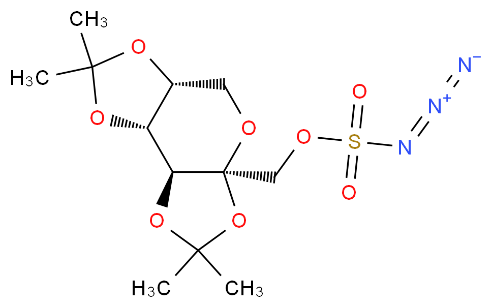 (1R,2S,6S,9R)-6-{[(azidosulfonyl)oxy]methyl}-4,4,11,11-tetramethyl-3,5,7,10,12-pentaoxatricyclo[7.3.0.0<sup>2</sup>,<sup>6</sup>]dodecane_分子结构_CAS_106881-35-0