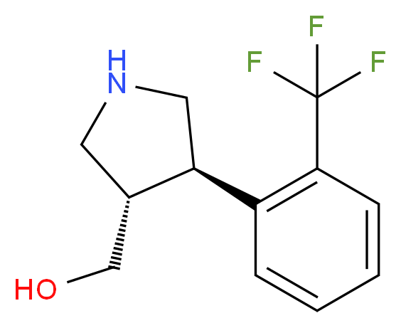 ((3S,4R)-4-(2-(trifluoromethyl)phenyl)pyrrolidin-3-yl)methanol_分子结构_CAS_1260591-13-6)