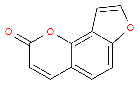 2H-furo[2,3-h]chromen-2-one_分子结构_CAS_523-50-2