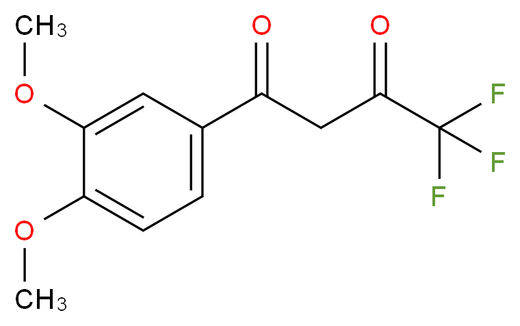 1-(3,4-Dimethoxyphenyl)-4,4,4-trifluorobutane-1,3-dione_分子结构_CAS_63458-98-0)