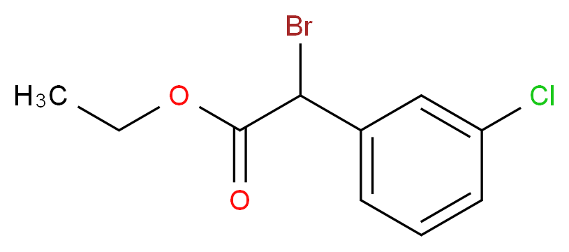 ethyl 2-bromo-2-(3-chlorophenyl)acetate_分子结构_CAS_41024-33-3