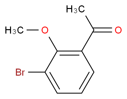 1-(3-Bromo-2-methoxyphenyl)ethanone_分子结构_CAS_267651-23-0)