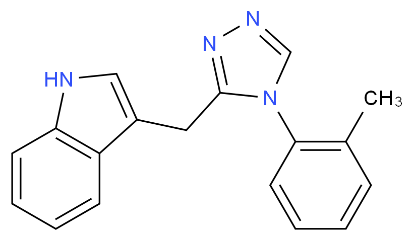 3-{[4-(2-methylphenyl)-4H-1,2,4-triazol-3-yl]methyl}-1H-indole_分子结构_CAS_)