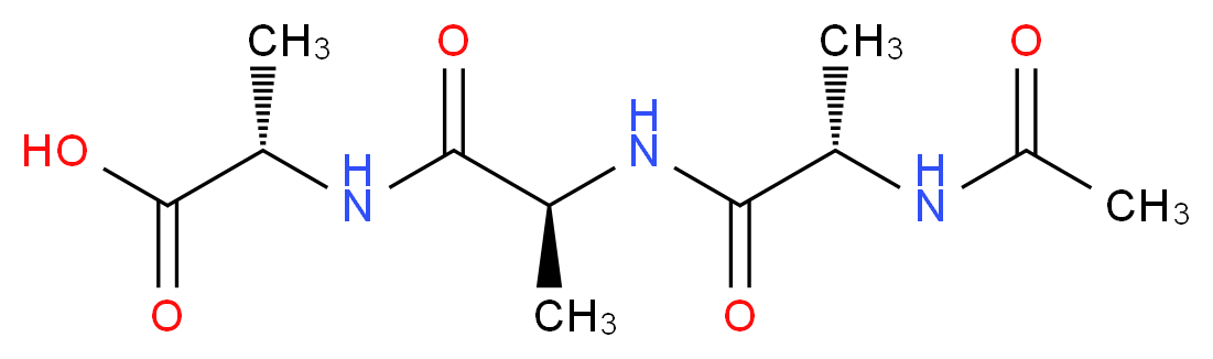 N-乙酰基-L-丙氨酰-L-丙氨酰-L-丙氨酸_分子结构_CAS_19245-85-3)