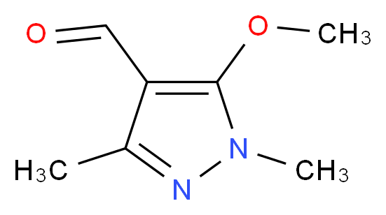 5-methoxy-1,3-dimethyl-1H-pyrazole-4-carbaldehyde_分子结构_CAS_26990-71-6
