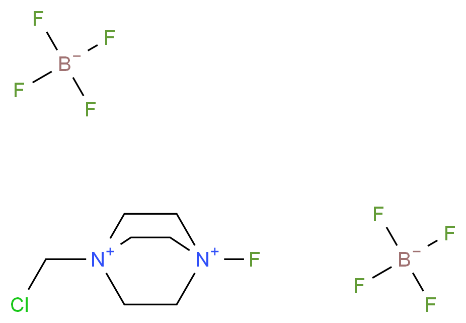 1-(chloromethyl)-4-fluoro-1,4-diazabicyclo[2.2.2]octane-1,4-diium; bis(tetrafluoroboranuide)_分子结构_CAS_140681-55-6