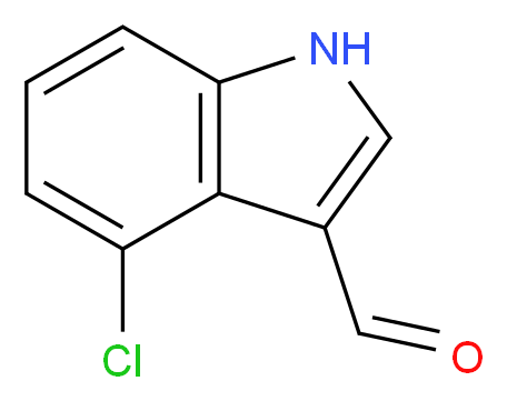 4-Chloro-1H-indole-3-carboxaldehyde 98%_分子结构_CAS_876-72-2)