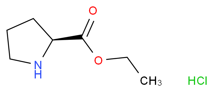 (S)-Ethyl pyrrolidine-2-carboxylate hydrochloride_分子结构_CAS_33305-75-8)