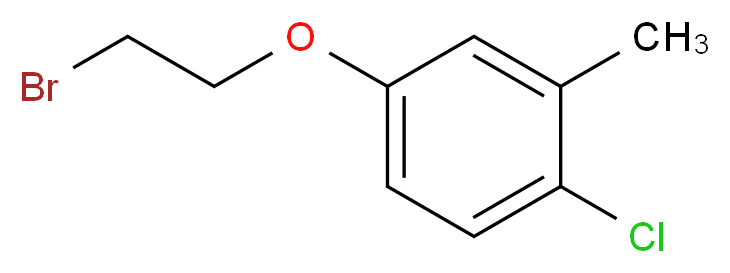 4-(2-Bromo-ethoxy)-1-chloro-2-methyl-benzene_分子结构_CAS_)