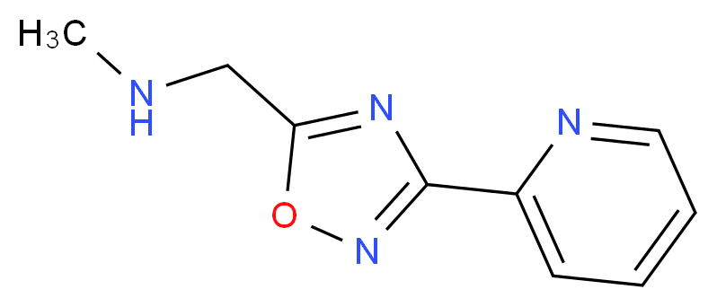 methyl({[3-(pyridin-2-yl)-1,2,4-oxadiazol-5-yl]methyl})amine_分子结构_CAS_1041571-45-2