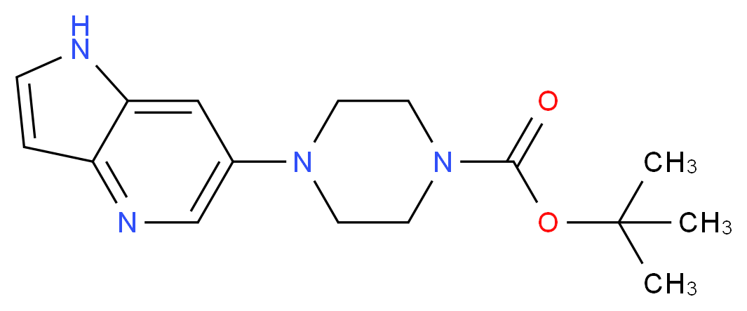 tert-butyl 4-{1H-pyrrolo[3,2-b]pyridin-6-yl}piperazine-1-carboxylate_分子结构_CAS_1015609-59-2